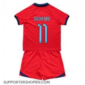 England Marcus Rashford #11 Bortatröja Barn VM 2022 Kortärmad (+ korta byxor)
